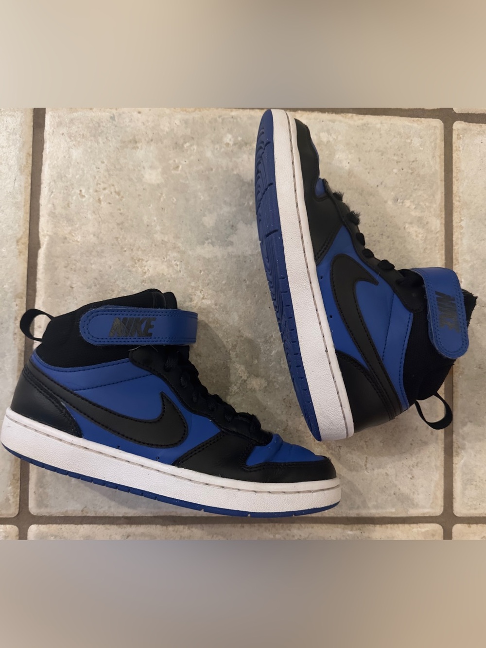 Nike Kids High-Top Sneakers - Blue and Black